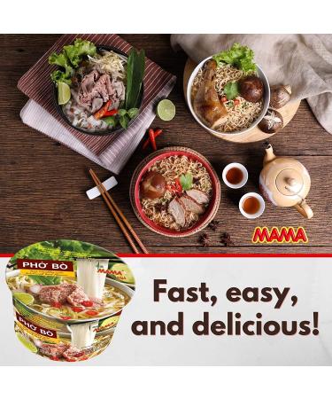 MAMA Instant Rice Noodle Vietnamese Style Pho Ga Vermicelli Bowl Beef Flavours 65g (Pack of 6) by CNMART - Buy Online on GoSupps.com