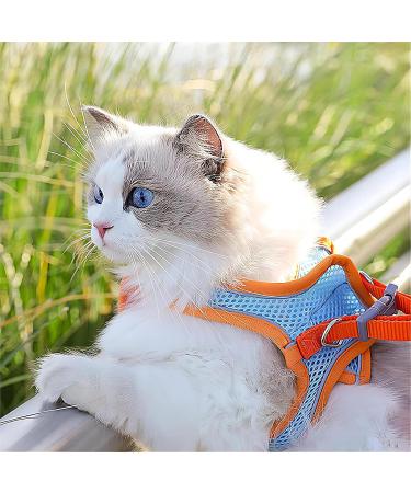 Shop Giapinst No Pull Dog Harness for Small Dogs - Adjustable Breathable Mesh Reflective Stripes - Medium Size (L) Available in Orange & Blue - Buy Online on GoSupps.com