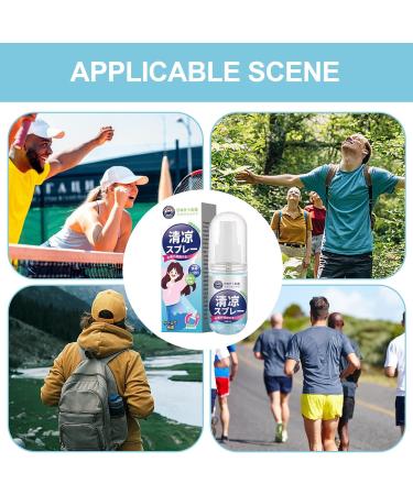 Cooling Mist Spray Instant Chill Refresh 60ml Natural Formula Quick-Dry Hydration Ease Heat Cooling Solution Ideal for Outdoor Sports Travel Hot Weather Summer Use - Buy Online on GoSupps.com