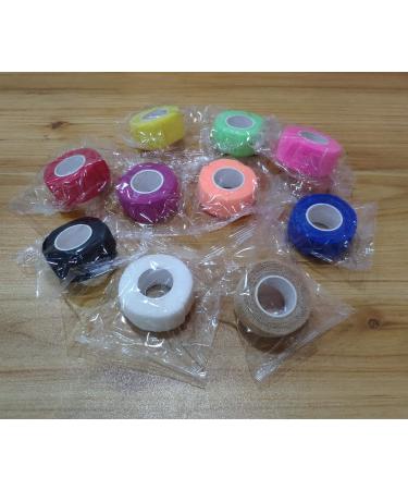 1 x 5 Yards Self Adhesive Elastic Bandage Wrap (12 Pack) - Multicolor Self-Adherent Tape for First Aid, Sports, Wrist, Ankle - 10 Colors - Buy Online on GoSupps.com