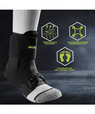 Buy Medical Grade Ankle Brace with Stabilizer Strap - Support for Ankle Sprains & Heel Pain Relief | International Shipping Available - Buy Online on GoSupps.com