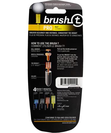 BRUSH T Premium Plastic Golf Tees Yellow XLT 3-Pack 3 1/8 Size - Unbreakable & Consistent Height - Perfect Golf Gift for Men and Women - Works With Any Golf Ball - Buy Online on GoSupps.com
