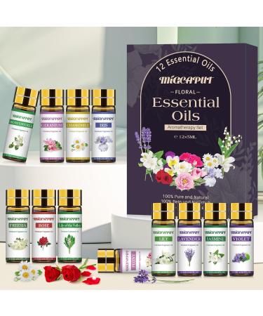12-Pack Migcaput Essential Oils Diffuser Set - 100% Natural Aromatherapy Oils (Jasmine Lavender Rose & More) for Diffusers Humidifiers & Massage - Buy Online on GoSupps.com