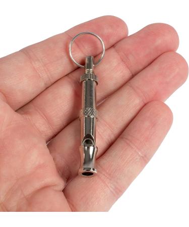 Aribari Professional Dog Training Pipes - 2 Adjustable Pitch Brass Whistles for Educating Dogs - Silver - Buy Online on GoSupps.com