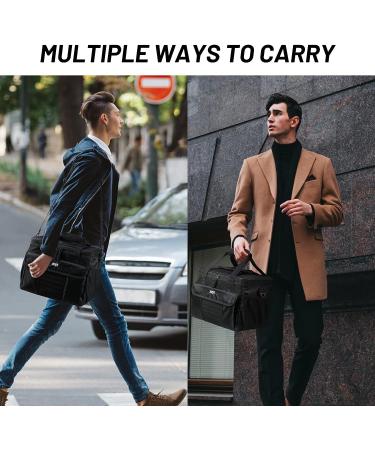 MIER Large Lunch Box for Men - Insulated Cooler Bag for Work, Beach, Travel - 18 Can Capacity - Multiple Pockets - Black - Buy Online on GoSupps.com