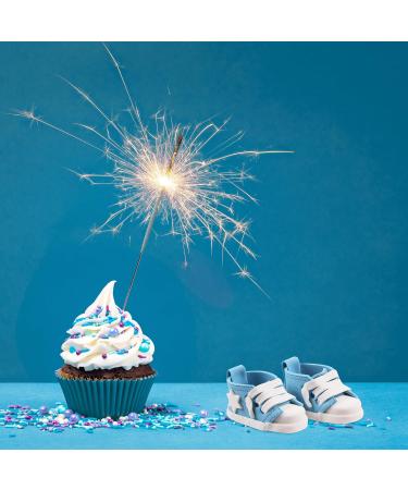 Bombasei Handmade Blue Sugar Fondant Baby Shoes - 2 Pieces 150g | Perfect for Cake Decoration & Gifts for Girls - Buy Online on GoSupps.com