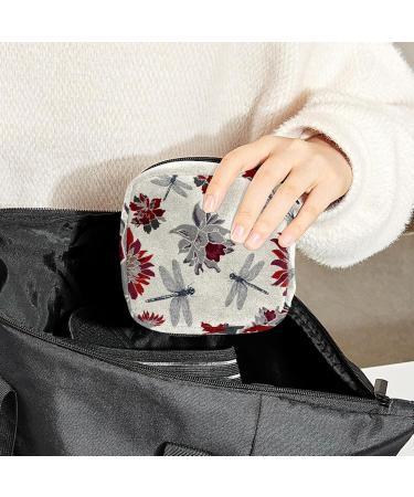 Women's Bonds Storage Pockets - Stylish Dragonfly & Flower Portable Period Kit | Feminine Product Bag for Girls - Buy Online on GoSupps.com