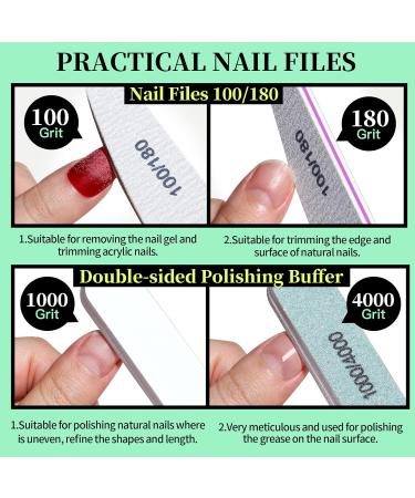 FANDAMEI 12pcs Nail Files Set with Cuticle Nipper, Buffer, Pusher, Brush - Manicure Kit Green - Buy Online on GoSupps.com