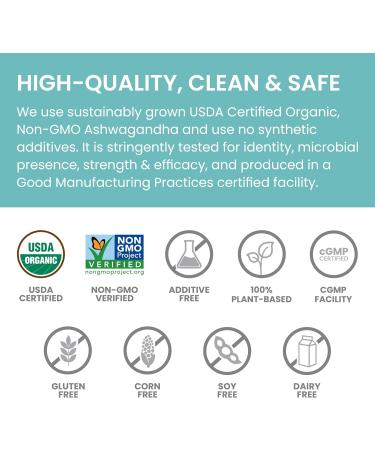 Himalaya Organic Ashwagandha 60 Caplets 2 Month Supply USDA Certified Organic Non-GMO Gluten Free Supplement 100% Ashwagandha Powder & Extract 670 mg - Buy Online on GoSupps.com