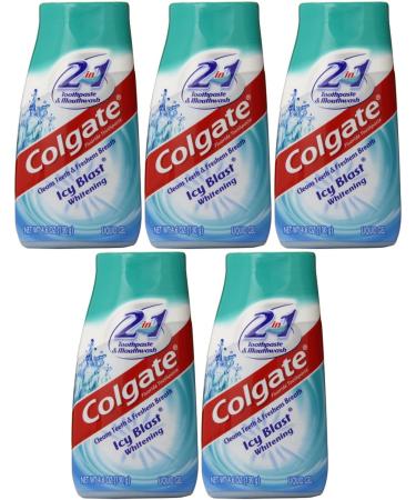 Colgate 2 in 1 Whitening Toothpaste Icy Blast Pack of 5