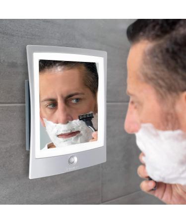 Zadro ZWTAR20S Rechargeable LED Fogless Shower Shaving Mirror - Silver & White - Buy Online on GoSupps.com