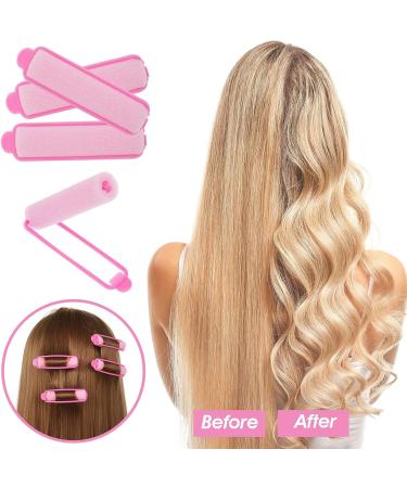 24Pcs Sponge Hair Rollers Set Small Self Grip Heatless Foam Hair Curlers Rollers for Long Hair Medium and Short Hair No Heat Hair Curlers Hair Volume with Pintail Comb for Women Hair Styling Pink - Buy Online on GoSupps.com