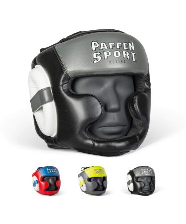 PAFFEN SPORT Kids head protection for training in boxing kickboxing Muay Thai Black/White/Grey