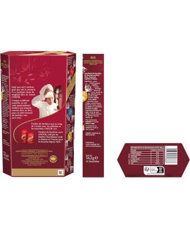 Lindt - Cornet LINDOR - Assortiment de Chocolats au Lait Blancs Double Chocolat Caramel Pointe de Sel - C ur fondant - Id al pour No l 562g marron clair blanc noir 562g - Buy Online on GoSupps.com