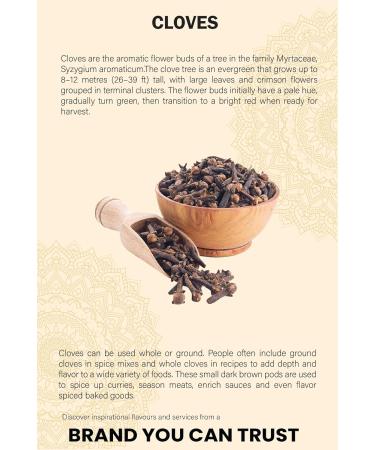 Premium Quality Indonesian Cloves Whole - 50G | Sun Dried, Gluten Free, Non GMO | Additive and Preservative Free - Buy Online on GoSupps.com