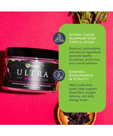 KaraMD Revive Reds Polyphenol Energy Booster & UltraBeets Beetroot Superfood Powder | Antioxidants Shilajit Beetroot Nitric Oxide Booster | Non-GMO Gluten Free Vegan Friendly (30 Servings) - Buy Online on GoSupps.com