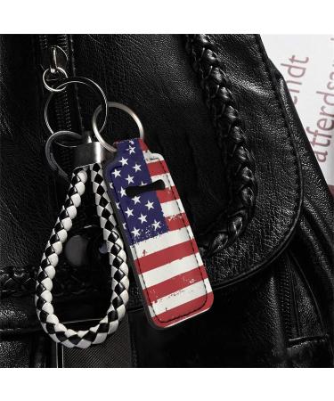 SCRAWLGOD 2Pcs Chapstick Keychain Holder - American Flag Lip Balm Holder - Buy Online on GoSupps.com