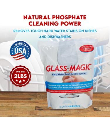 Glass Magic Dishwasher Powder Detergent Booster - 2 lbs - Natural Phosphates for Sparkling Clean Dishes - International Shipping Available - Buy Online on GoSupps.com