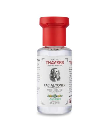 THAYERS Alcohol-Free Witch Hazel Facial Toner with Aloe Vera, Cucumber, Trial Size, 3 Ounce
