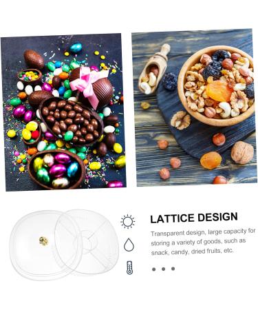 Abaodam Divided Dried Fruit Box Plastic Cookie Containers Divided Snack Tray Transparent Snack Container Nut 22X9.5CM As Shown - Buy Online on GoSupps.com