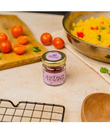 Saffron Traders Premium Grade 1.0 Gram All Red Saffron Strands in Glass Jar - 100% Natural and Genuine Saffron Threads - Buy Online on GoSupps.com