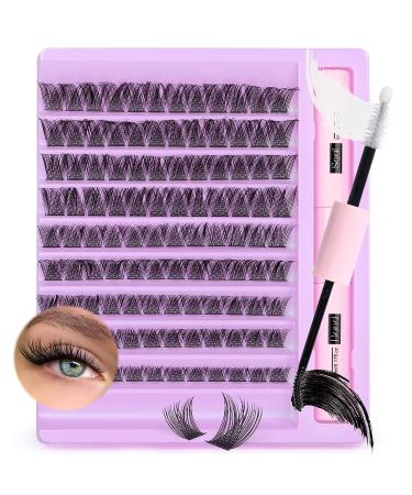 DIY Eyelash Extension Kit with Strong Glue - Wispy Lash Clusters - False Lashes Set C13 - Buy Online on GoSupps.com