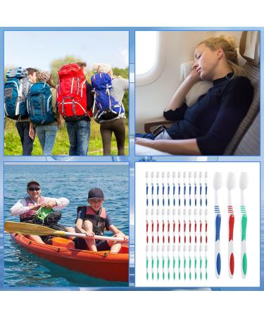 50 Pcs Bulk Travel Toothbrush Pack - Individually Wrapped Medium Soft Bristle Disposable Toothbrushes for Adults & Kids - Ideal for Hotels & Travel - Buy Online on GoSupps.com