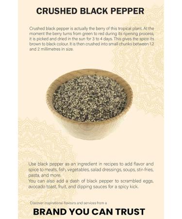 Premium Coarse Black Pepper 500g - Spicy Aromatic Taste, Non GMO, Vegan | Natural & Additive-Free - Buy Online on GoSupps.com