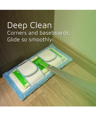 Swiffer-Compatible 12.5'' Reusable Microfiber Mop Refill Pads - 4 Pack | Washable for Hard Floor Cleaning - Buy Online on GoSupps.com