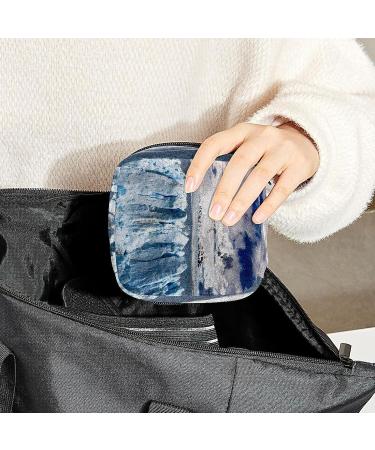Aerial View Iceberg Snow Mountain Sanitary Napkin Storage Bag | Menstrual Cup Pouch | Nursing Pad Holder - Multi-Colored 15 - Buy Online on GoSupps.com
