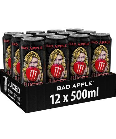 Monster Energy Bad Apple - Caffeinated Energy Drink | Crunchy Fresh Apple Taste | 12 x 500ml International Shipping Available! - Buy Online on GoSupps.com