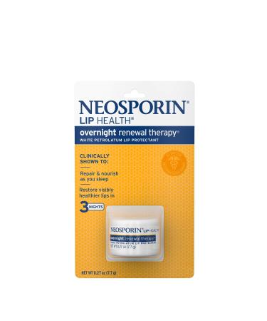 Neosporin Lip Health Overnight Renewal Therapy 0.27 oz (Pack of 3) Unflavored 0.27 Ounce (Pack of 3)