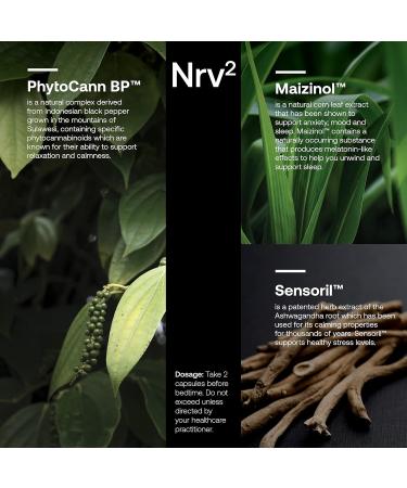 SRW Laboratories Nrv Calm | Stress & Sleep Supplement | Stress Relief Supplement | Supports Nervous System & Stress Response Calmness Rest & Relaxation | 60 Capsules - Buy Online on GoSupps.com