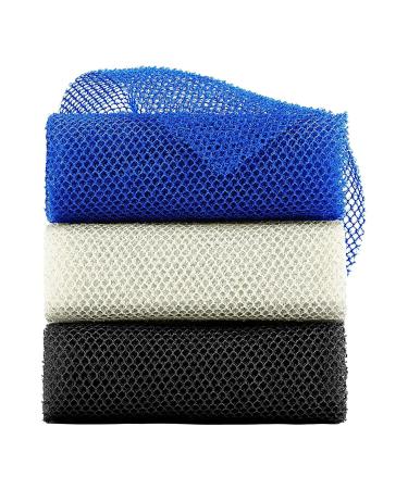 African Body Scrubber Nylon Shower Body Scrubbers Sponge African Exfoliate Net Sponge Highly Elastic Net Wash Cloth Sponge Skin Wash Net Towel for Skin Men Women Cleansing