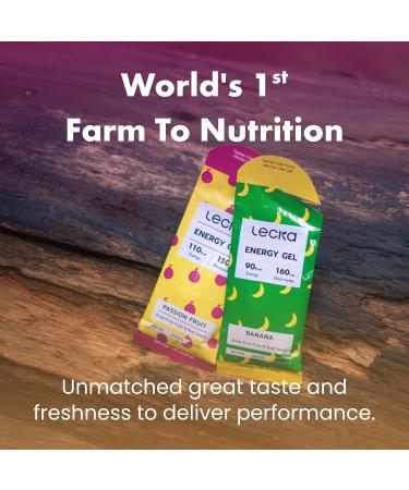 Lecka Energy Gel - Mixed Flavours (12 Pack) | Natural Energy & Electrolytes for Endurance Made with Real Fruits & Basil Seeds - Buy Online on GoSupps.com