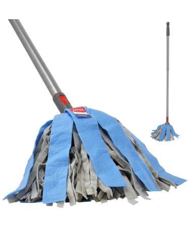FAYINA Premium Viscose Wet Mop for Hardwood, Laminate, Tile Flooring with Stainless Steel Handle Extendable up to 56 Inches