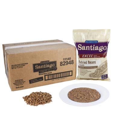 Santiago Smooth Refried Beans - 29.77 oz. pouch, 6 pouches per case