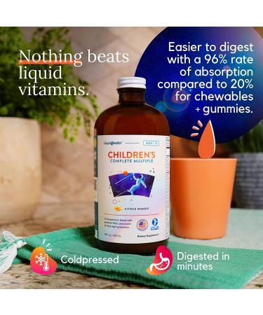 LIQUIDHEALTH Kids Liquid Multivitamin - Complete 16 Oz Multivitamin for Toddlers, Immune Support, Gluten-Free & Non-GMO - Buy Online on GoSupps.com
