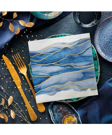 PAW 3-Layer Colorful Paper Napkins (33x33 cm) | 20 Pieces | Perfect for Weddings Communions & Special Occasions | Luxury Watercolor Waves Design - Buy Online on GoSupps.com