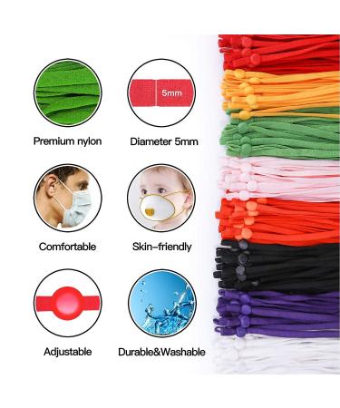 160PCS Adjustable Elastic String with Cord Lock for Masks - DIY Mask Making Kit with 8 Color Options - Buy Online on GoSupps.com