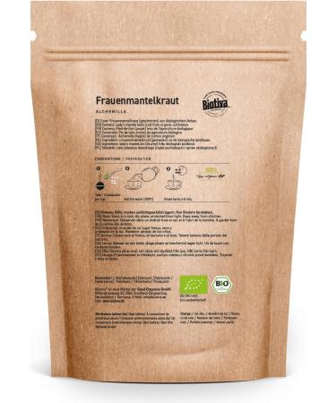 Good Organics Biotiva Organic ladys herb 250g High quality organic Alchemilla Recommended by midwives Packed and checked in Germany DEECO005 - Buy Online on GoSupps.com