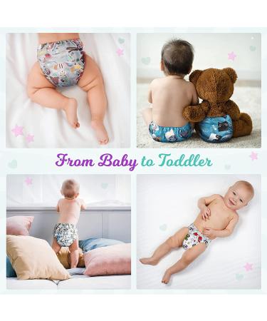 LittleDingo Reusable Cloth Diapers Bundle with Bamboo Inserts and Wet Bag - Autumn Animal Theme - Buy Online on GoSupps.com