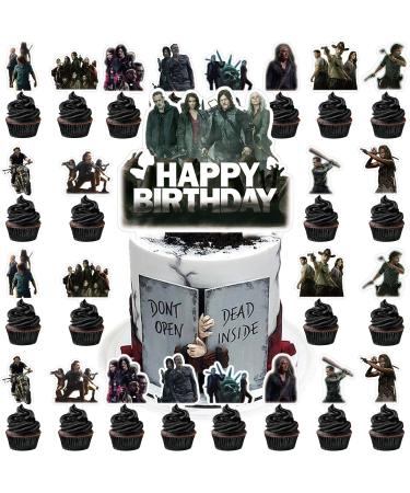 Dead of Walking Birthday Party Decorations Dead of Walking Cake Topper and Cupcake Toppers Sets for Dead of Walking Birthday Party Supplies for Kids Birthday Party Cake Decoration