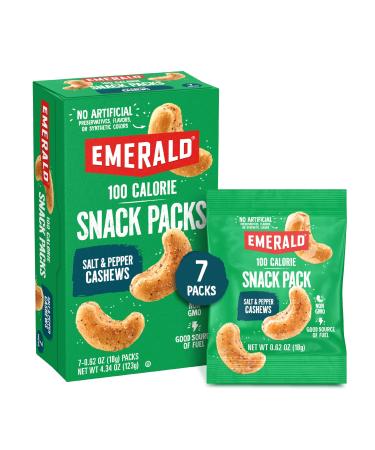 Emerald Salt and Pepper Cashews 100 Calorie Packages 0.62 Ounce