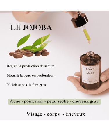 PURE JOJOBA OIL - ORGANIC VIRGIN AND COLD PRESSED - 50ML - Moisturizing Oil - Combination or Oily Skin - Face Body and Hair - Buy Online on GoSupps.com