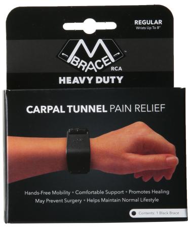 M BRACE RCA Carpal Tunnel Wrist Pain Relief (Regular  Black) Regular Black