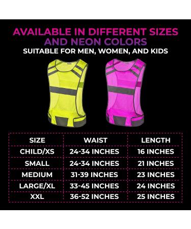 247 Viz Reflective Running Vest - High Visibility Safety Gear for Men & Women | Stay Visible & Safe While Running & Cycling | Adjustable Waist & 2 Reflective Bands | Large Pocket | Light & Comfy Yellow Vest (L/XL) - Buy Online on GoSupps.com