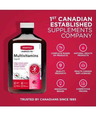 Wampole Multivitamins Liquid Adults Daily Intake Fast Liquid Absorption 350 ml (Pack of 2) - Buy Online on GoSupps.com
