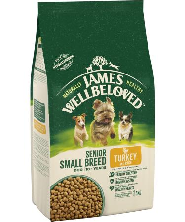 James Wellbeloved Senior Small Breed Turkey & Rice 1.5 kg Bag Hypoallergenic Dry Dog Food 1.5 kg (Pack of 1) - Buy Online on GoSupps.com