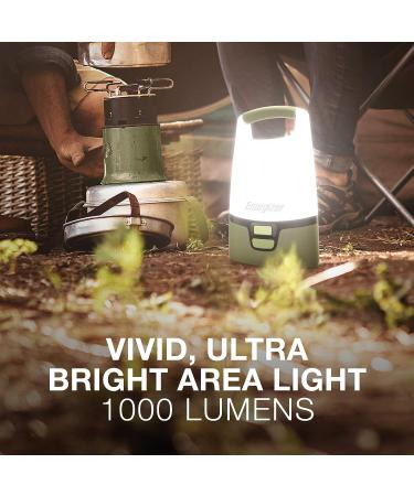 Energizer Vision LED Camping Lantern, Bright Rechargeable Lantern, Water Resistant Emergency Light with Charging Cable, Pack of 1, Forest Green - Buy Online on GoSupps.com